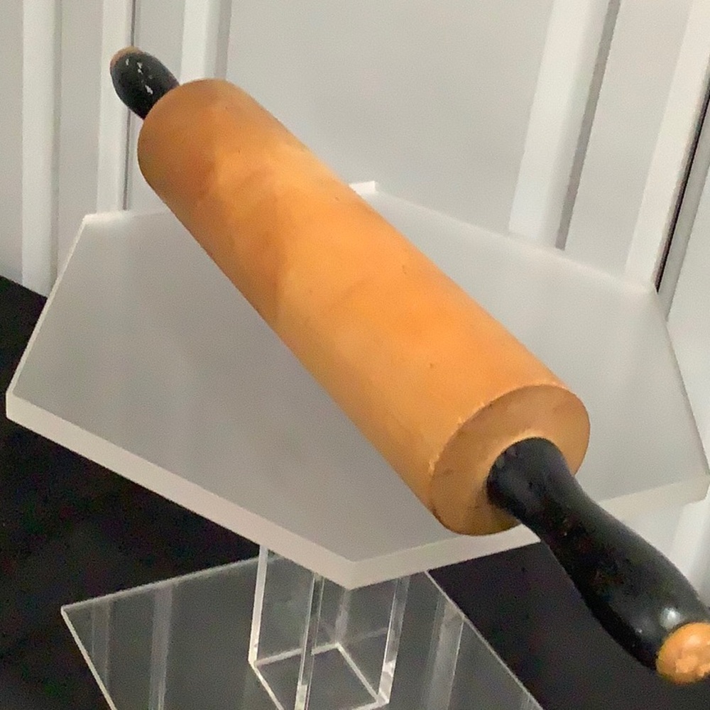 Vintage Birds Eye Maple Wood Rolling Pin, Collectible Baking Tool 18” Antique